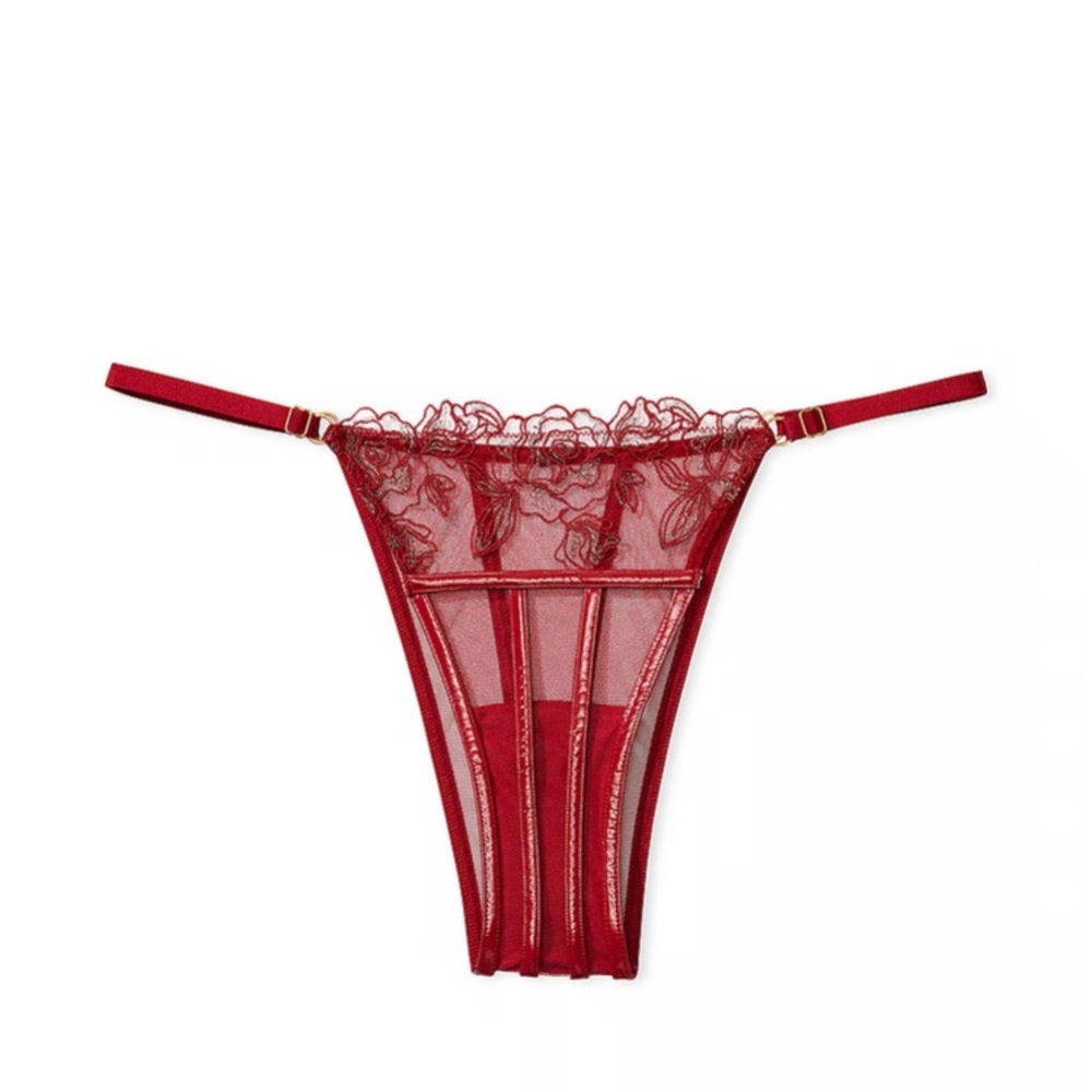 Victoria’s Secret Midnight Affair Embroidery Brazilian panty sz L NWT - Picture 5 of 5